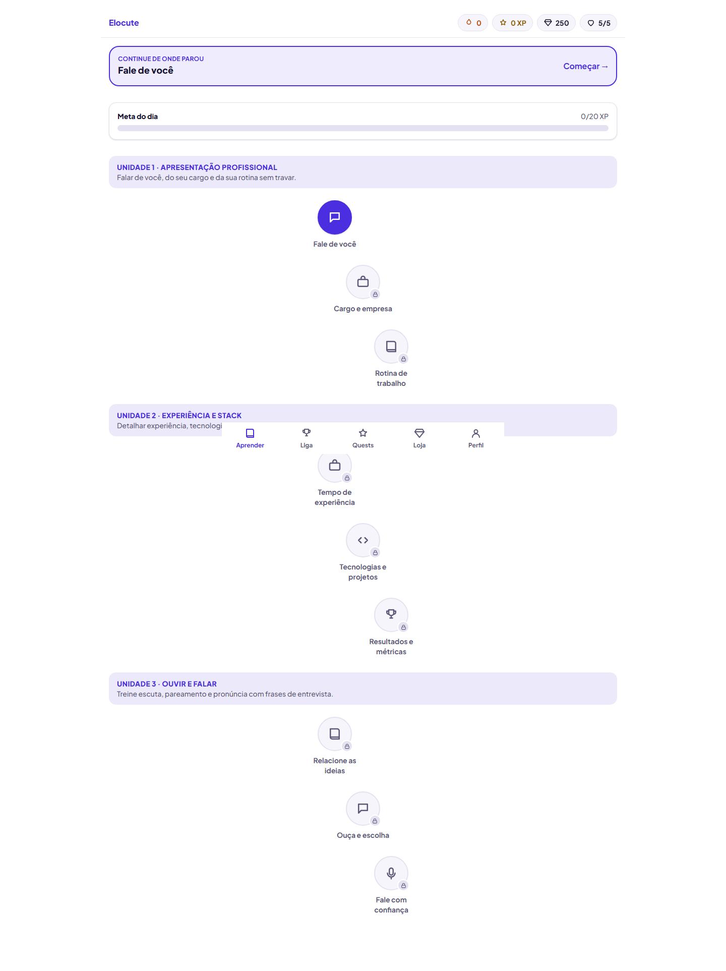 Trilha de unidades do Stackfluent no desktop